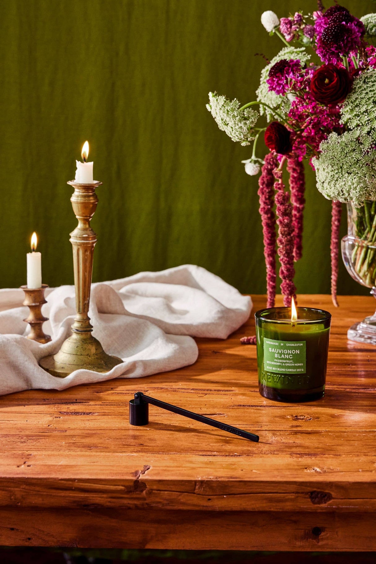 Matte Black Engraved Candle Snuffer