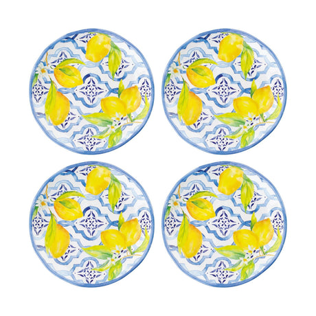 Lovely Lemons 6" Melamine Plate Set of 4