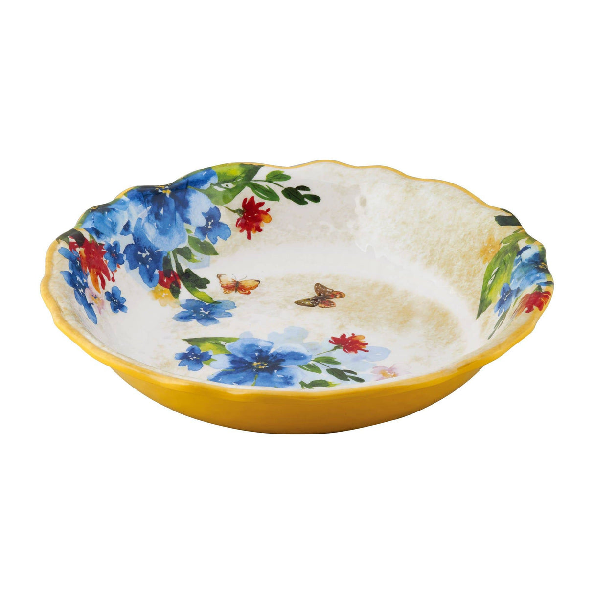 Butterfly Melamine 13 3/4" Serving Bowl