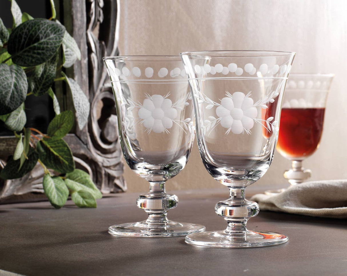 Set of Four Belle Fleur Goblet 9oz
