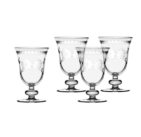 Set of Four Belle Fleur Goblet 9oz
