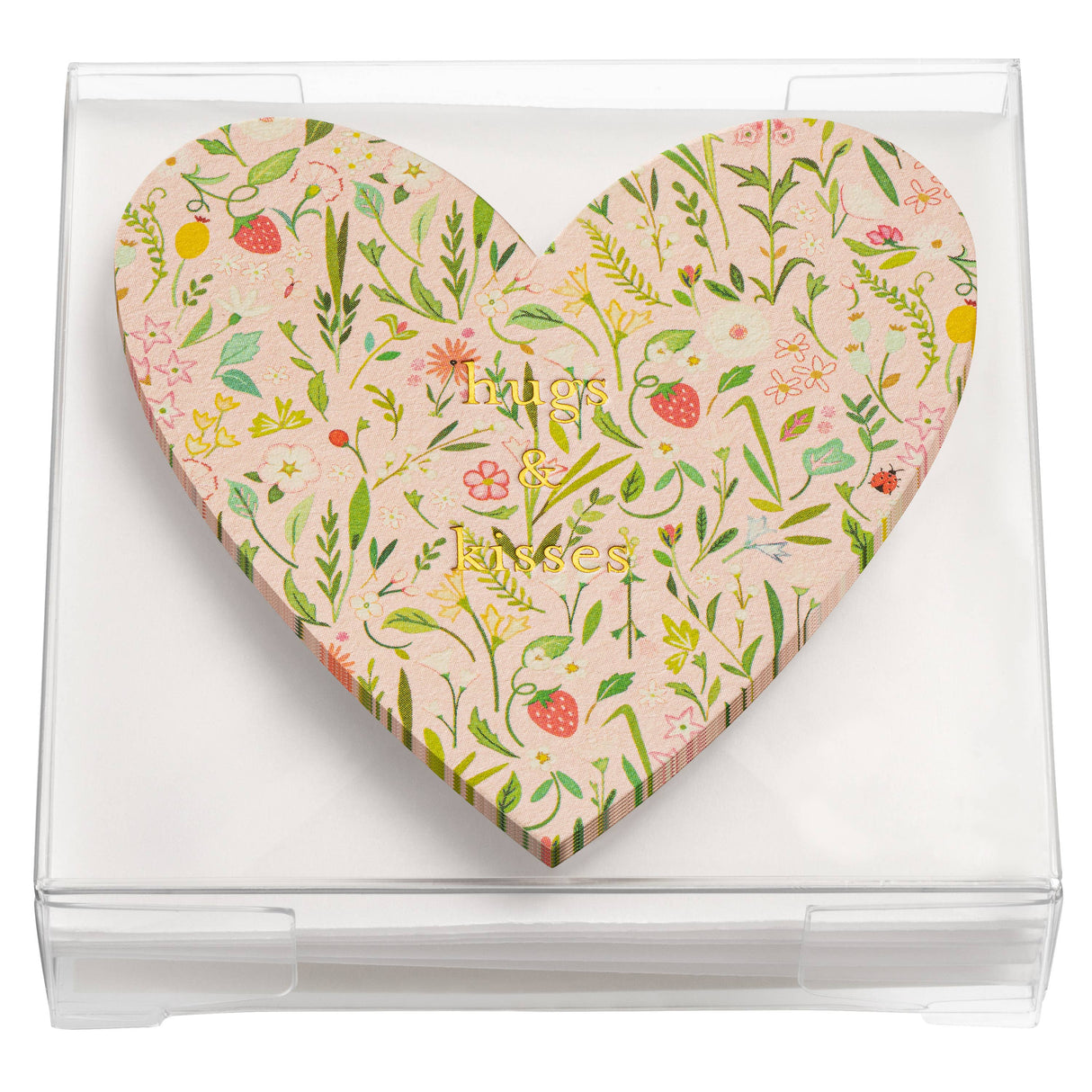 Hugs and Kisses Floral Heart Gift Enclosures