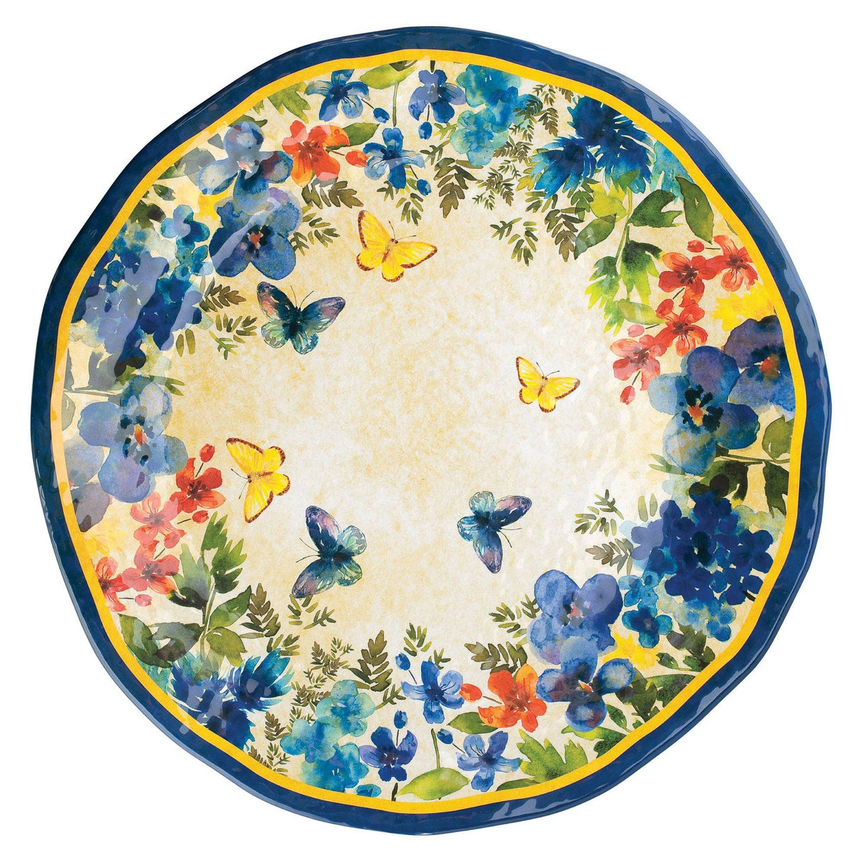 Butterfly Floral 19" Melamine Platter
