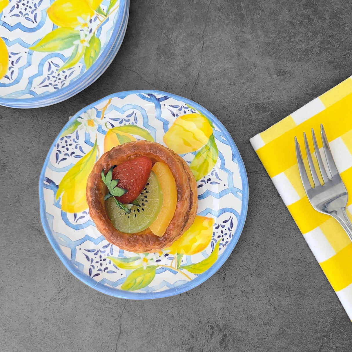 Lovely Lemons 6" Melamine Plate Set of 4