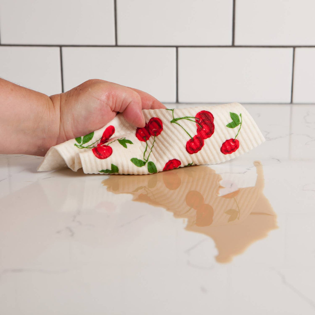 Cherries Swedish Dishcloth