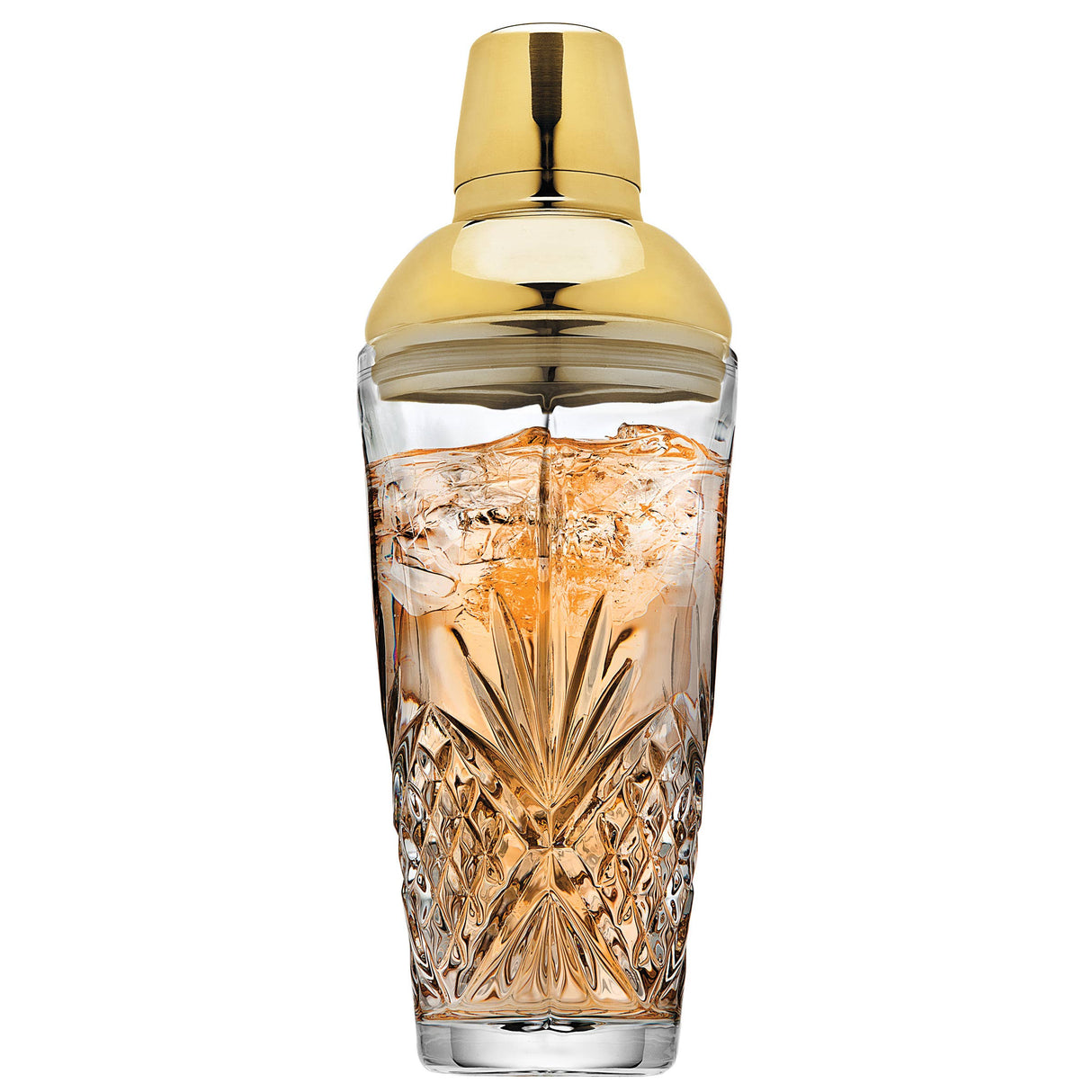 Dublin Crystal Martini Shaker - Gold Cap