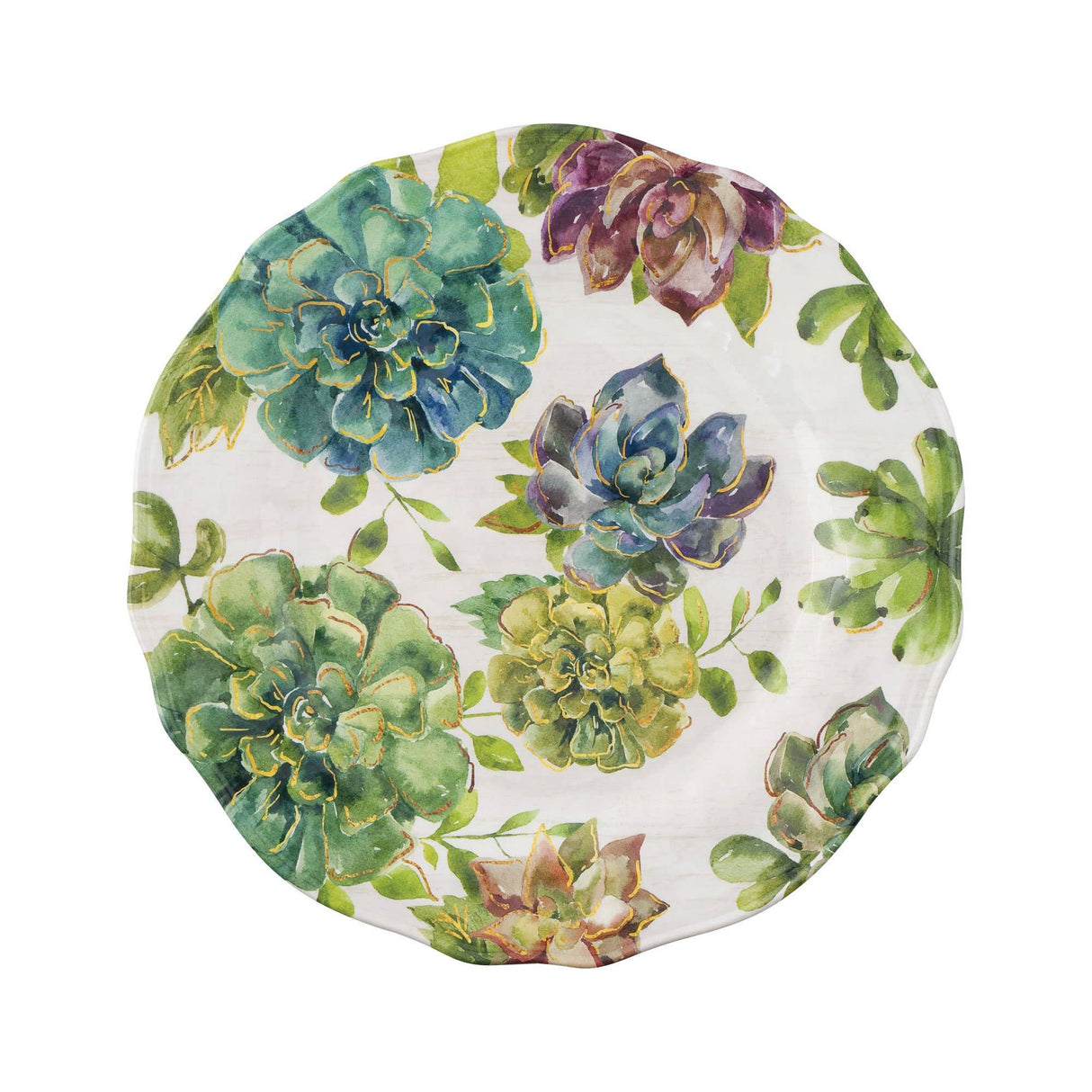 Succulents 8 3/4" Melamine Plate
