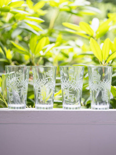 Fleur Drinking Glass Set of 4
