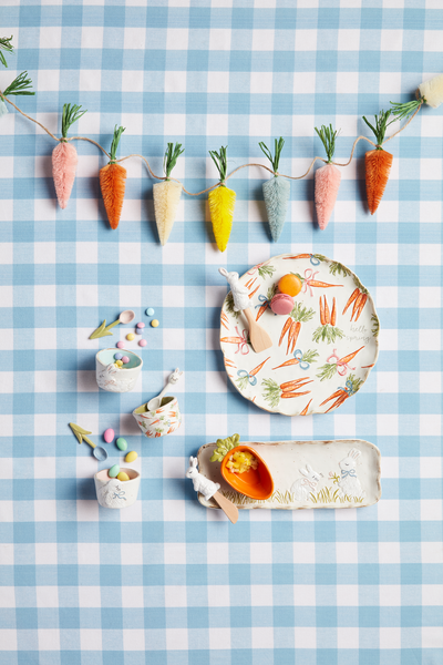 Bunny Tray and Carrot Dip Set