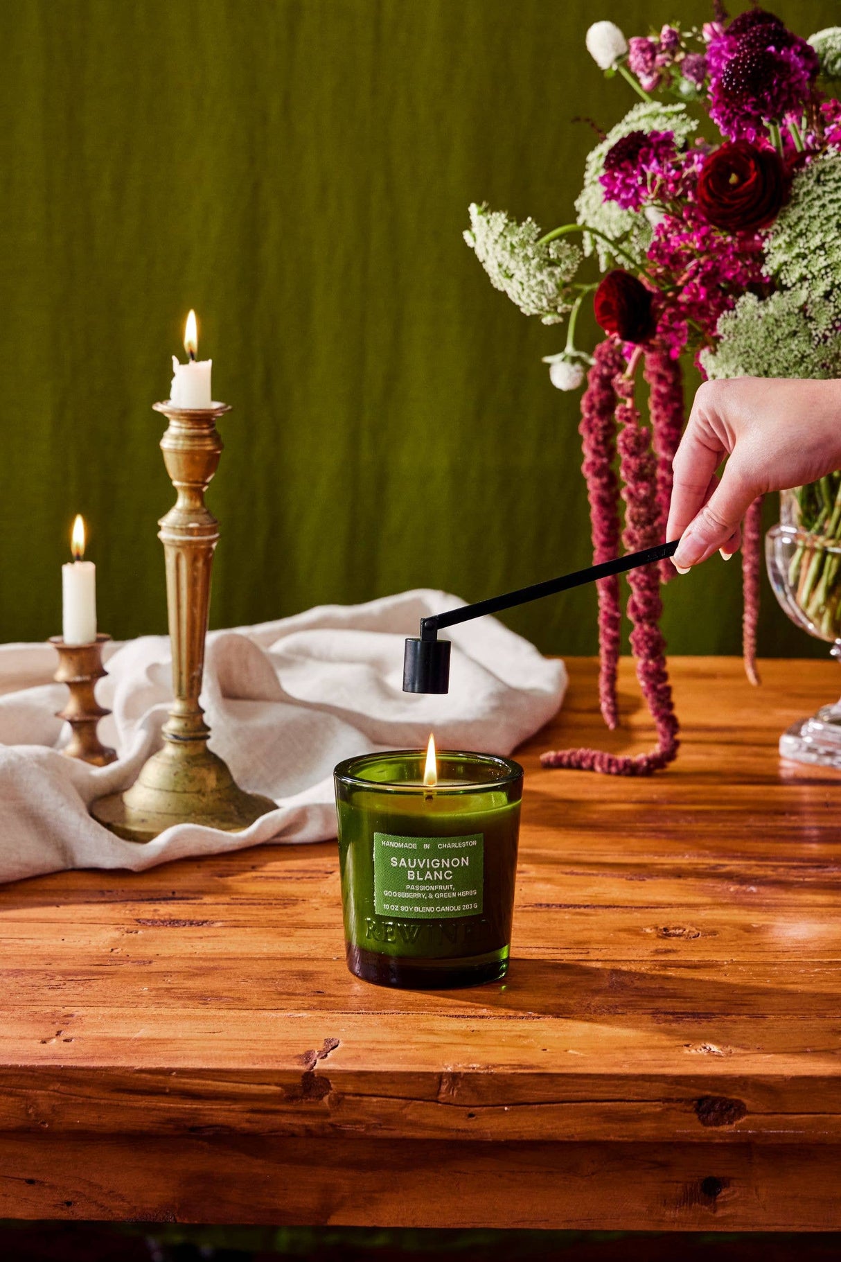 Matte Black Engraved Candle Snuffer