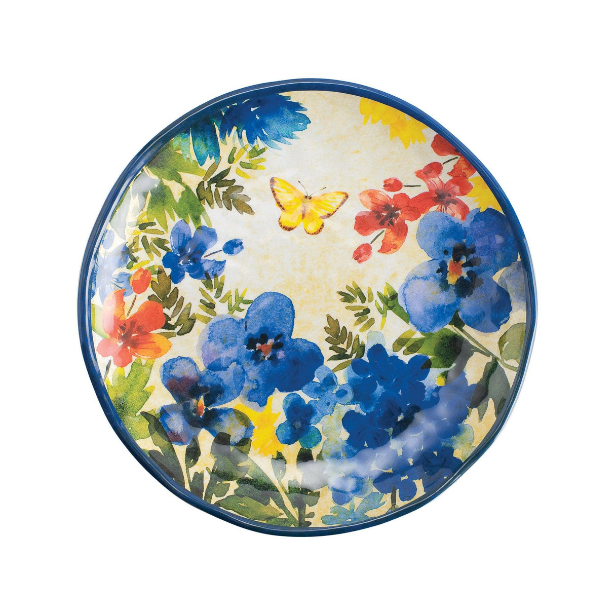 Butterfly Floral 6" Melamine Plate Set of 4
