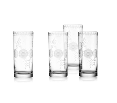 Set of Four Belle Fleur Highballs 14oz