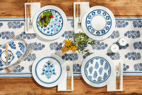 Flower Stem Print Salad Plate
