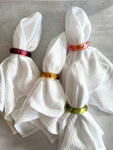 Summer Gemstone Napkin Rings, set of four