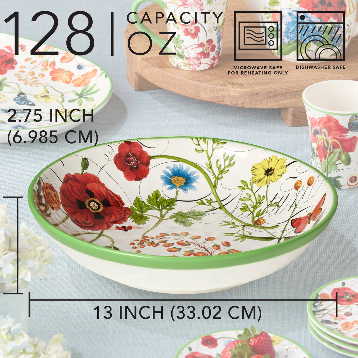 Greenhouse Serving Bowl 13in x 3in