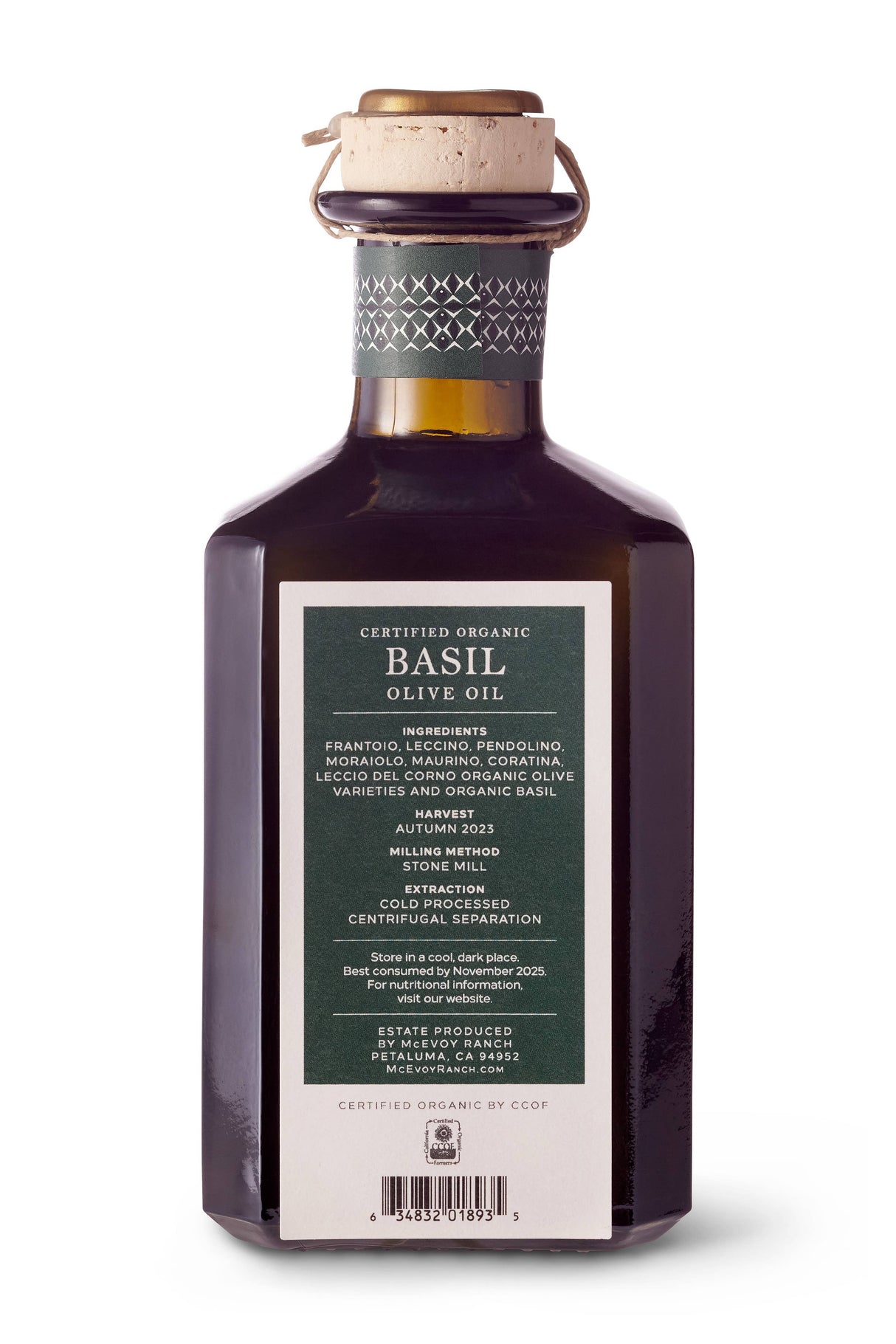 Organic Basil Olive Oil - 375ml