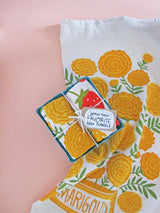 MARI BERRY (Marigold, Strawberry) - Tea Towel Set of 2