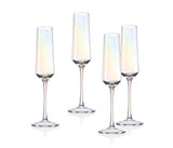 Iridescent Champagne Flutes- set of 4