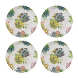 Succulents 6" Melamine Plate Set of 4