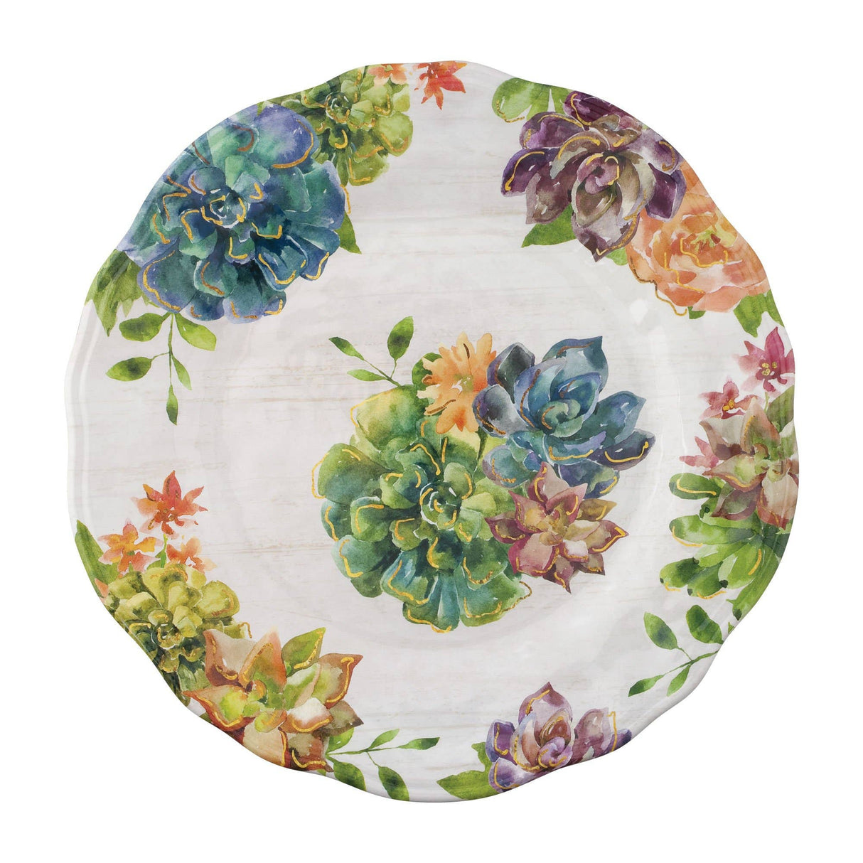 Succulents 11" Melamine Plate