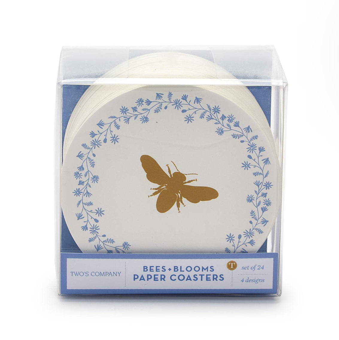 Bees & Blooms Paper Coaster Set