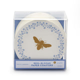 Bees & Blooms Paper Coaster Set