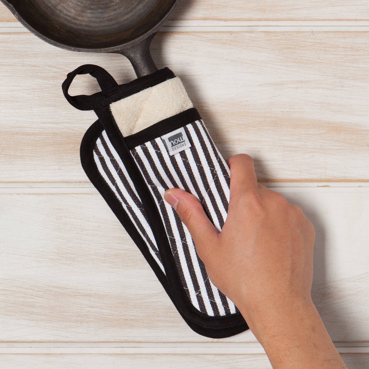 Superior Black Narrow Stripe Potholder