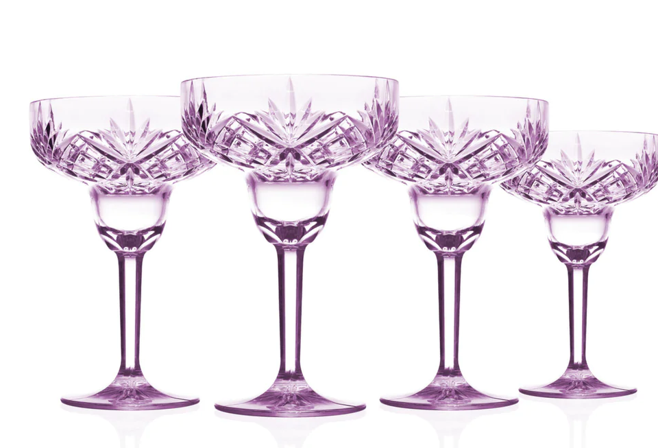 Lavender Margarita Glasses