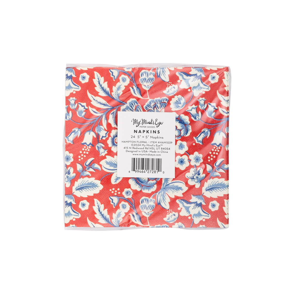 HAM1039 - Hamptons Floral Paper Cocktail Napkin