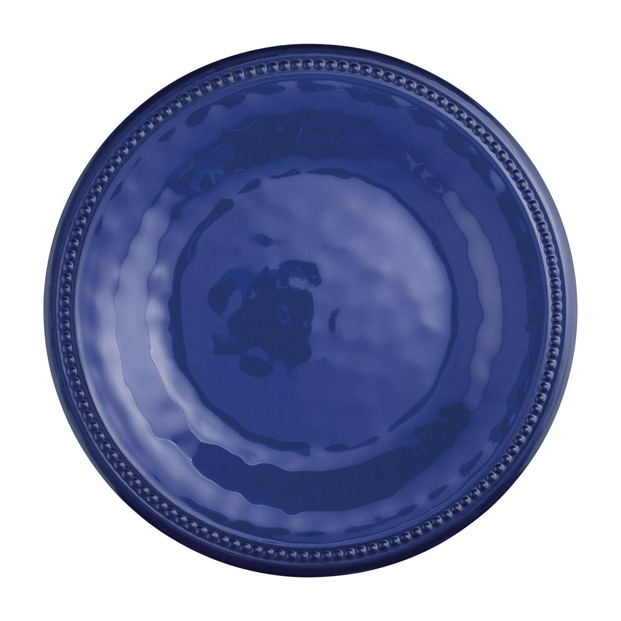 Beaded 10 1/2" Melamine Plate, Blue