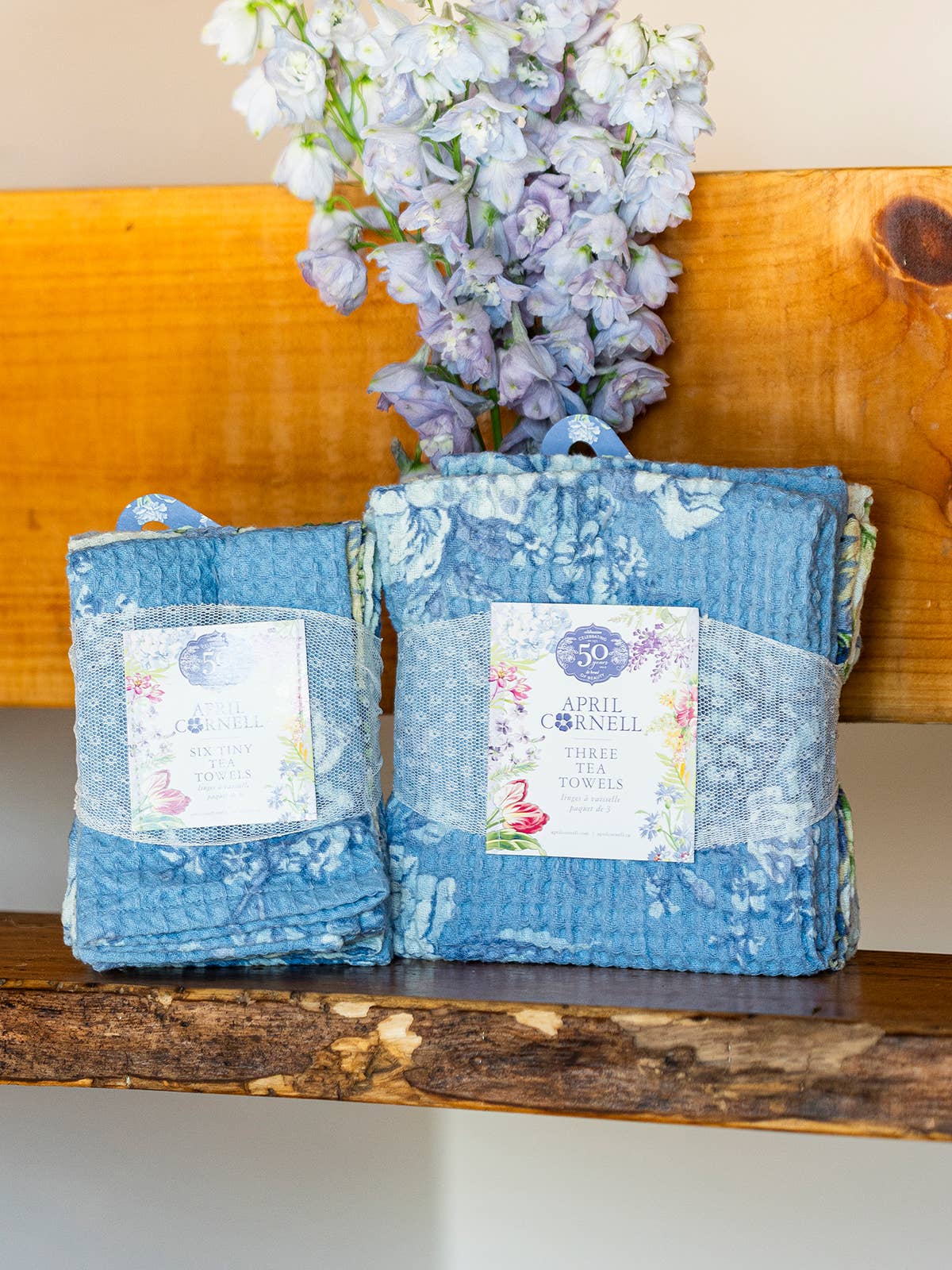 Washed Blue Patchwork Tiny Towel Bundle
