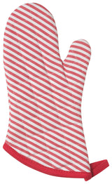 Superior Red Narrow Stripe Oven Mitt