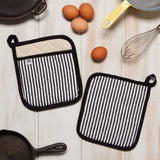 Superior Black Narrow Stripe Potholder