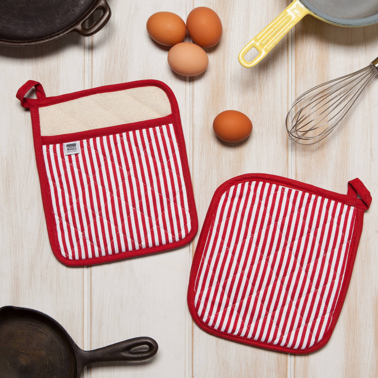 Superior Red Narrow Stripe Potholder