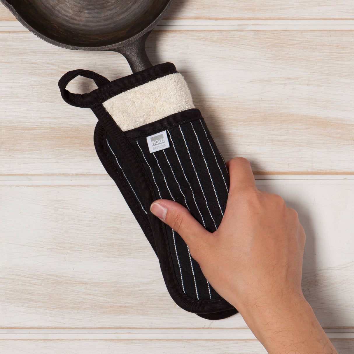 Superior Black Pinstripe Potholder