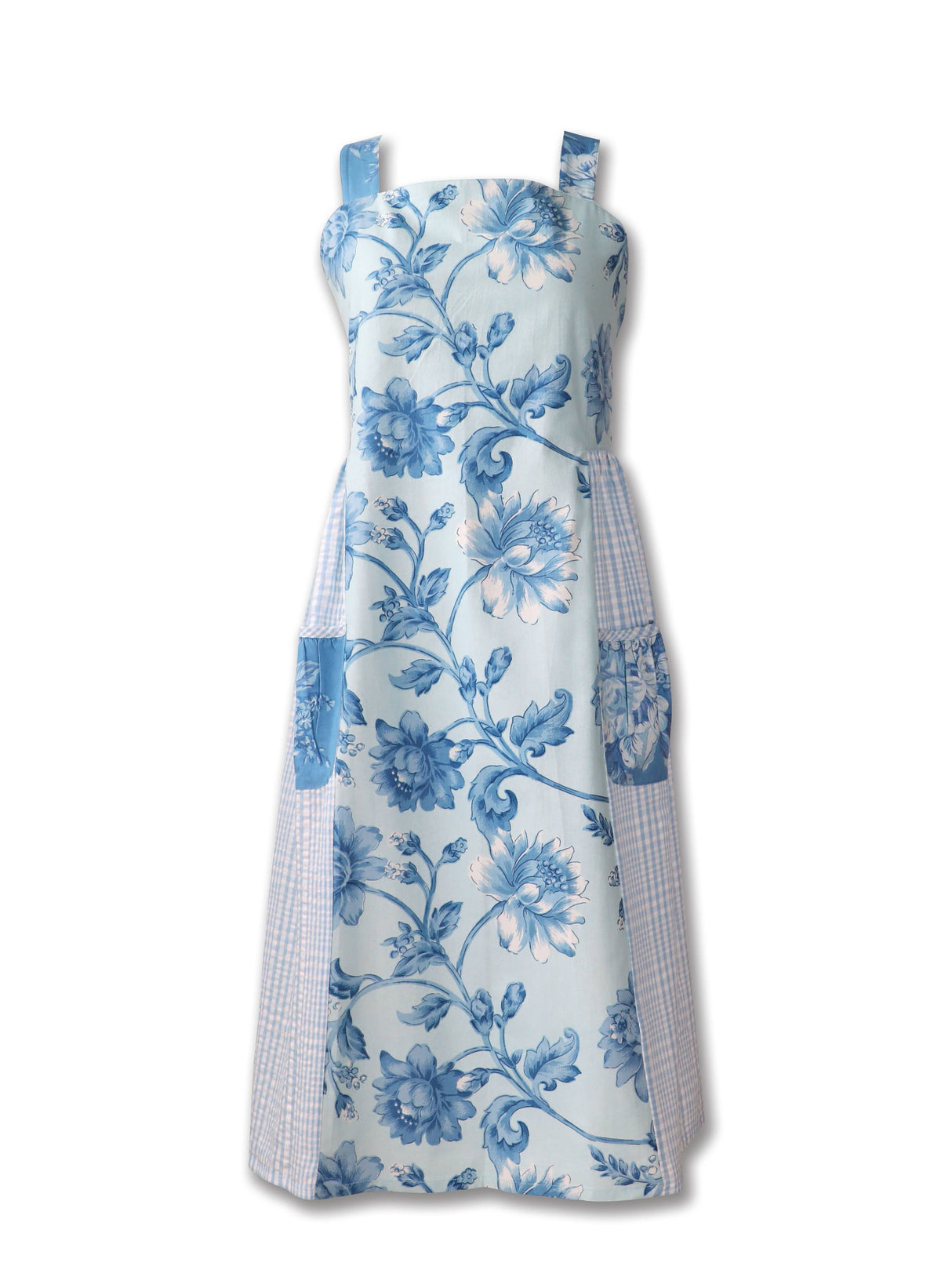 Washed Blue Patchwork Apron