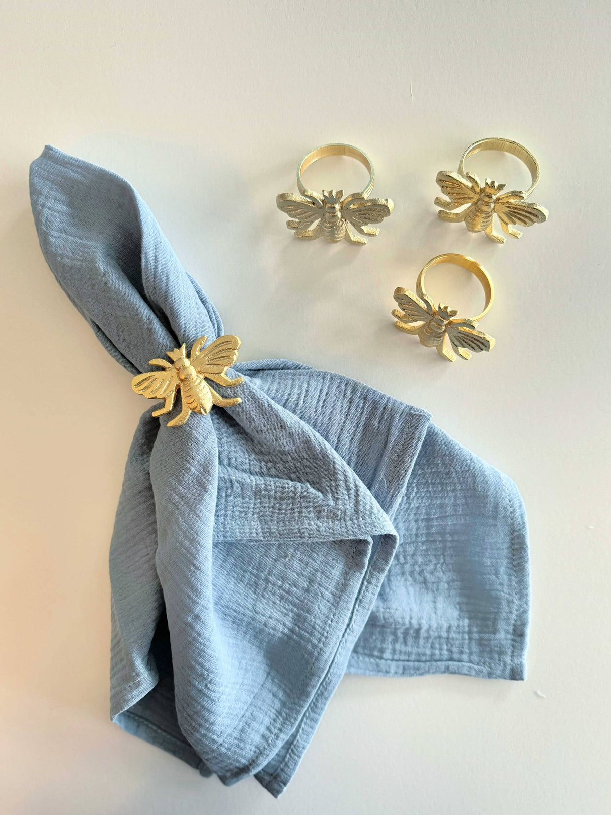 Bee Napkin Rings, set of four