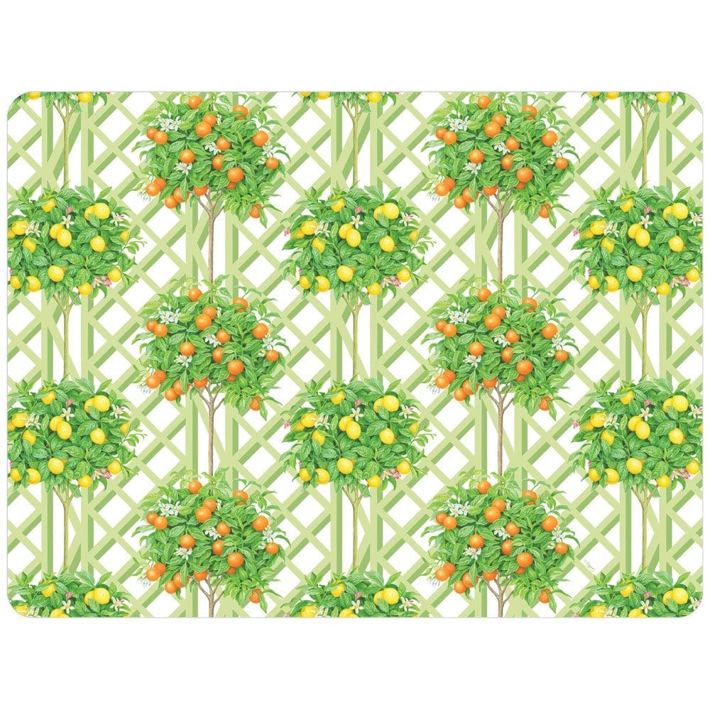 Citrus Topiaries Rectangle Paper Placemats