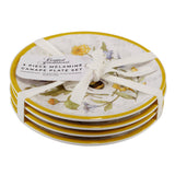 Bee Sweet Gift Melamine Set of 4 6in Canape Plates