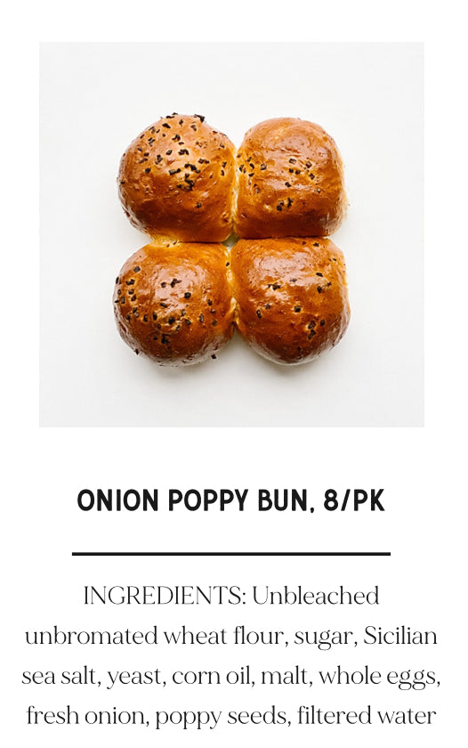 Onion Hamburger Buns - 8 Pack