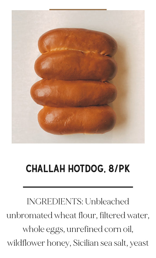 Challah Hotdog Buns - 8 Pack