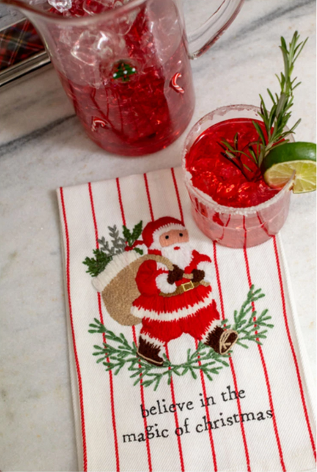 Santa Embroidered Towel