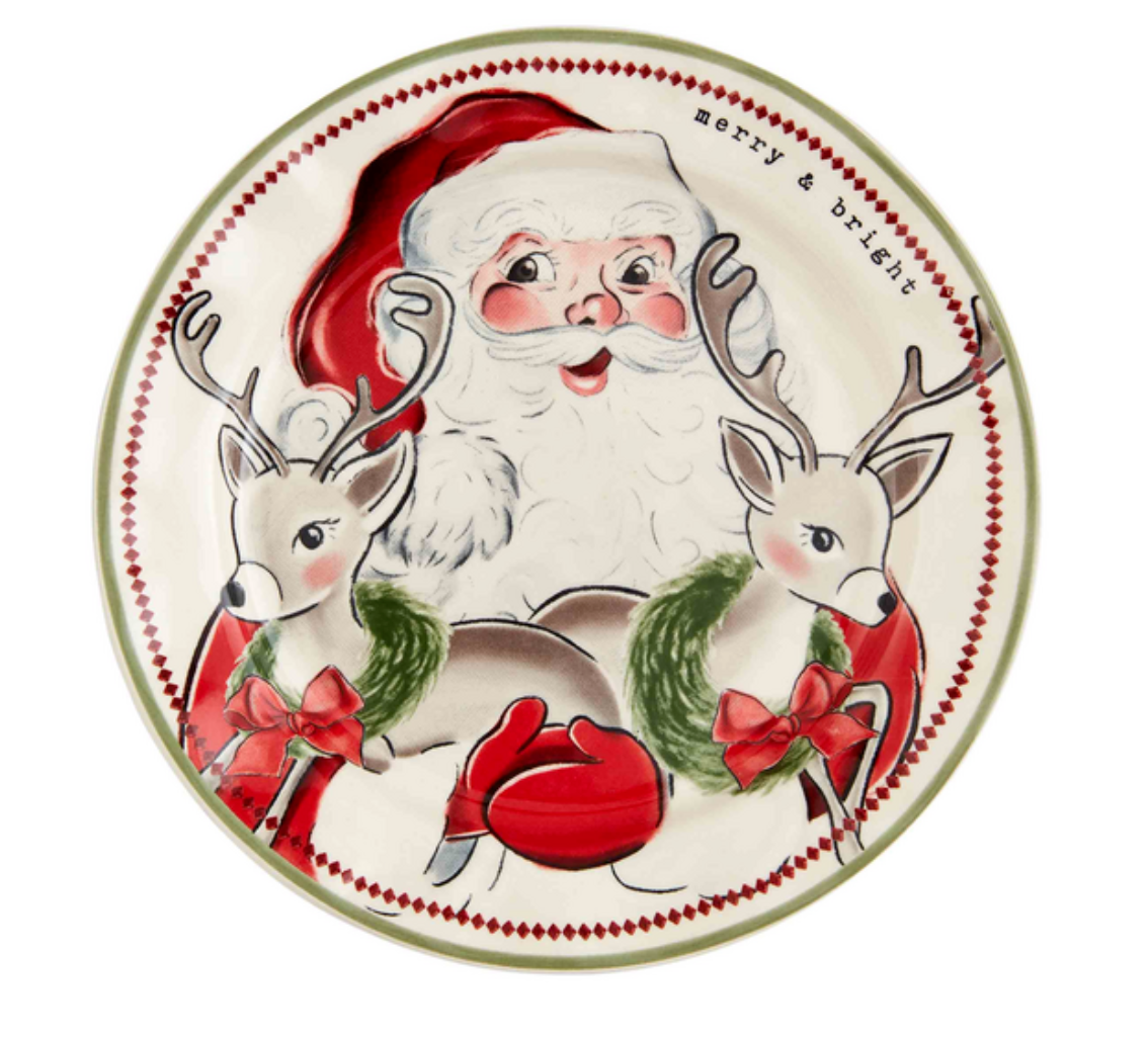 Reindeer Santa Salad Plate