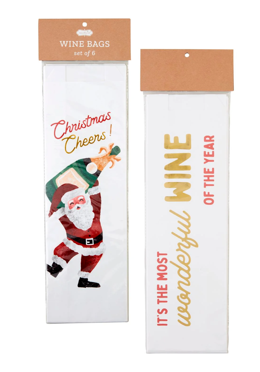 Christmas Cheers Wine Gift Bag - Set of 6