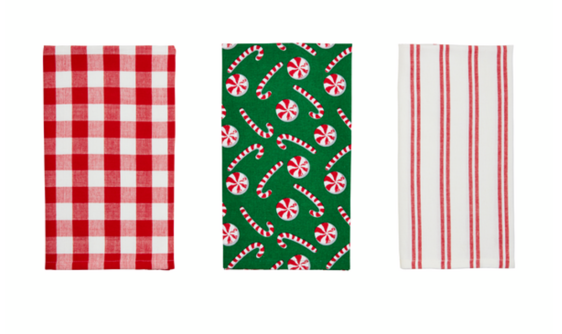 Peppermint Christmas House Towel Set