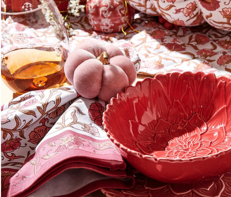 Cranberry Plush Velvet Napkin Rings