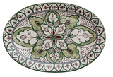 Hand-Painted Stoneware Platter w/Design