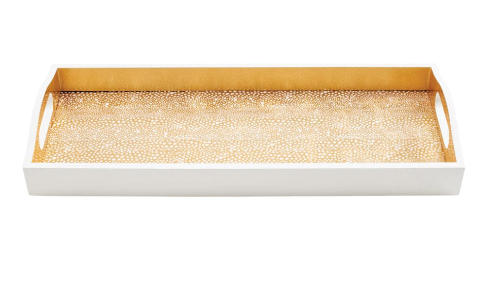 Pebble Gold Lacquer Bar Tray