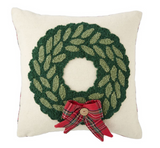 TARTAN WREATH HOOKED PILLOW