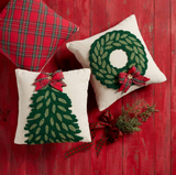 TARTAN WREATH HOOKED PILLOW